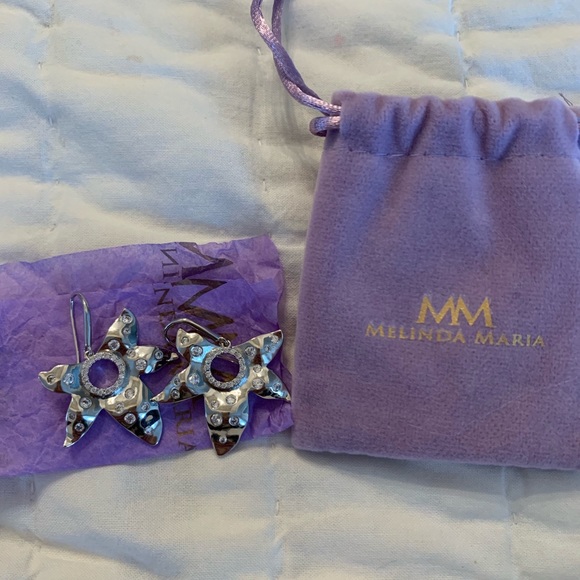 Melinda Maria designer silver earrings